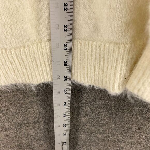 Time And Tru Sweater Pullover Women 2XL White Striped Knit Long Sleeve Casual - Picture 8 of 9